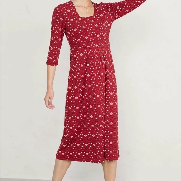 Saltwater Cornwall Seed Packet Folk Dhalia Bamboo Dress size 8 - Picture 1 of 6